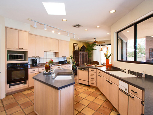 large fully equipped kitchen